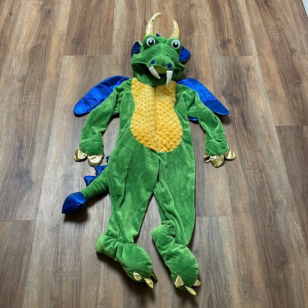 Green Dragon Full Body Kids Costume Size 3T